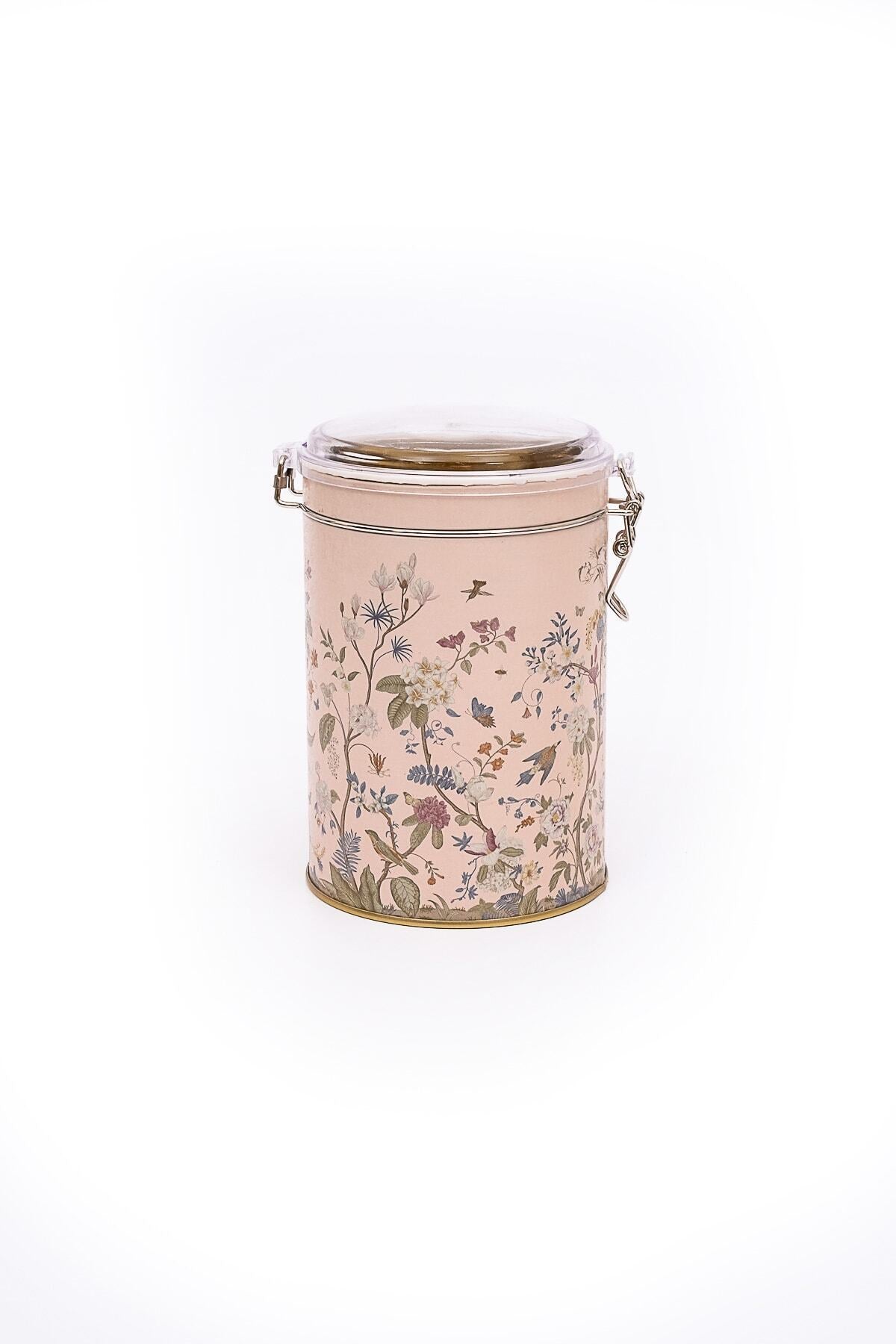 Evle Yuvarlak Kutu, Ø105x150 mm, Şeffaf Kilitli Kapak, 1,1 lt, Botanica Pink
