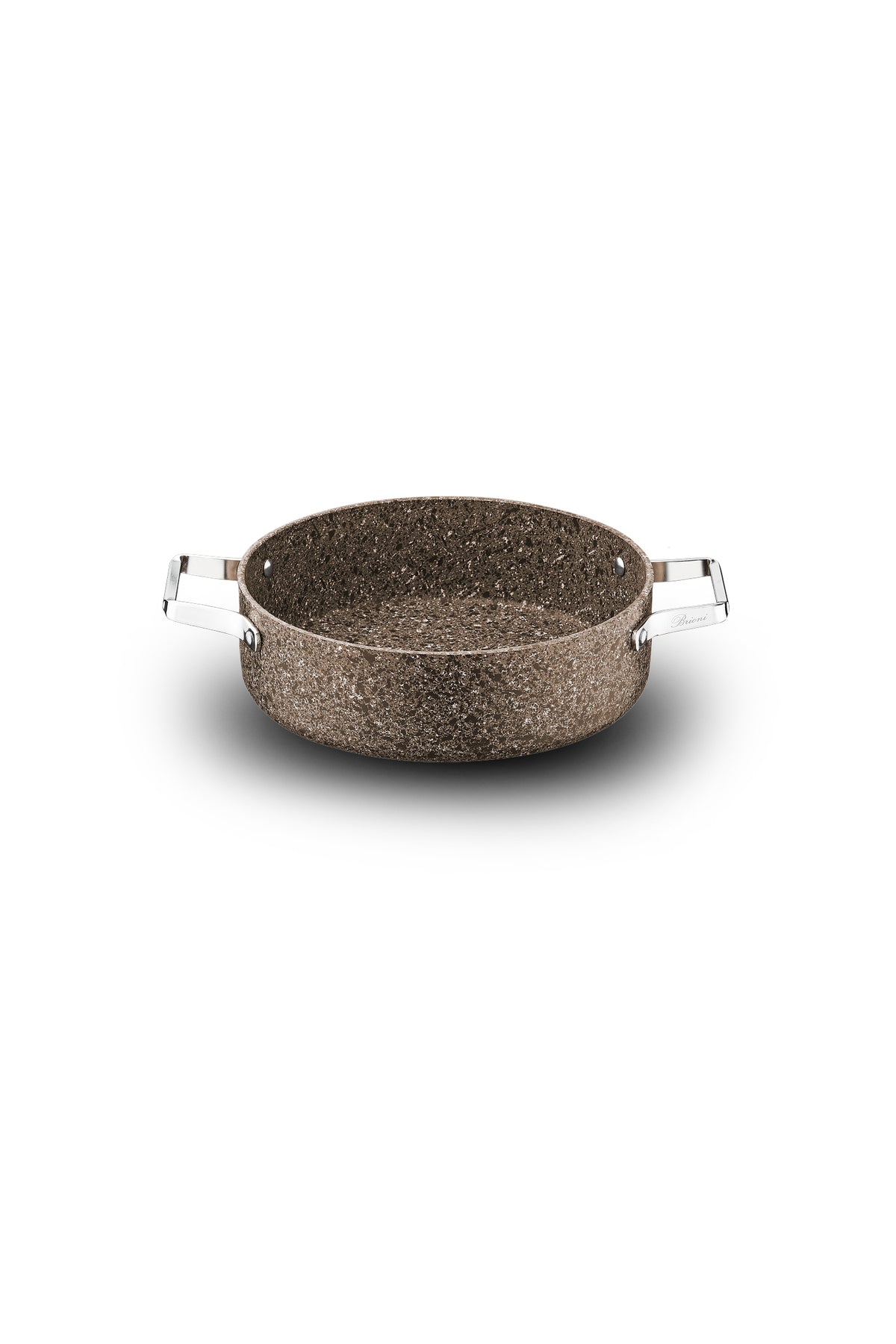Brioni Stone-Age Terra 26 cm Çizilmez Yanmaz Yapışmaz İndüksiyonlu Basık Tencere