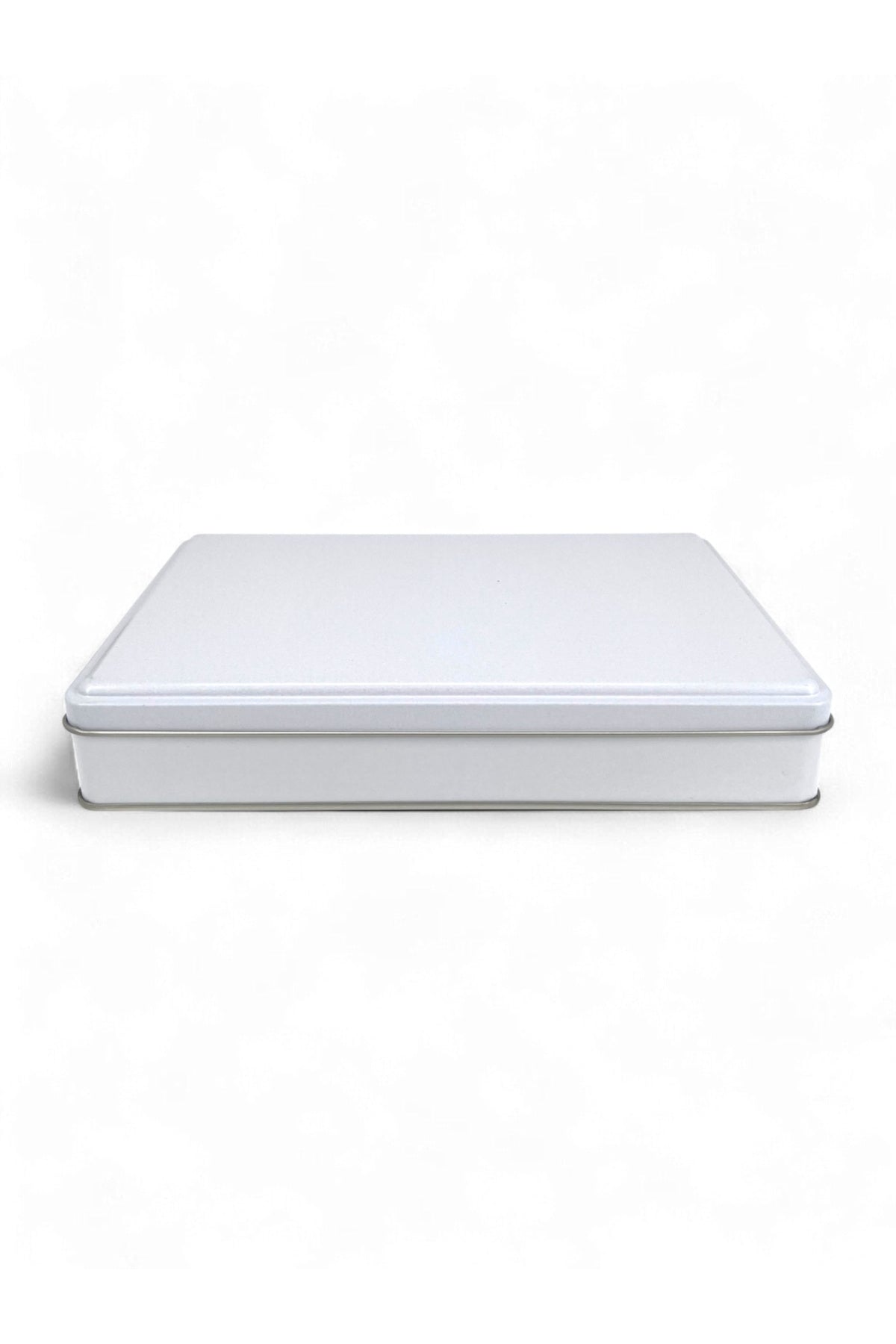 Kontensan 170x260x47 mm Metal Kapaklı Baskısız Metal Kutu, Mat Beyaz, 42 Adet