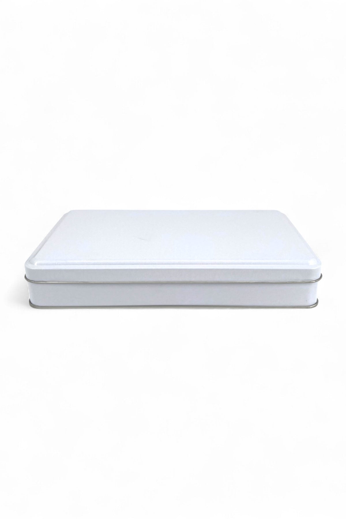 Kontensan 140x240x50 mm Metal Kapaklı Baskısız Metal Kutu, Mat Beyaz, 48 Adet