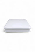 Kontensan 215x215x47 mm Metal Kapaklı Baskısız Metal Kutu, Mat Beyaz, 36 Adet