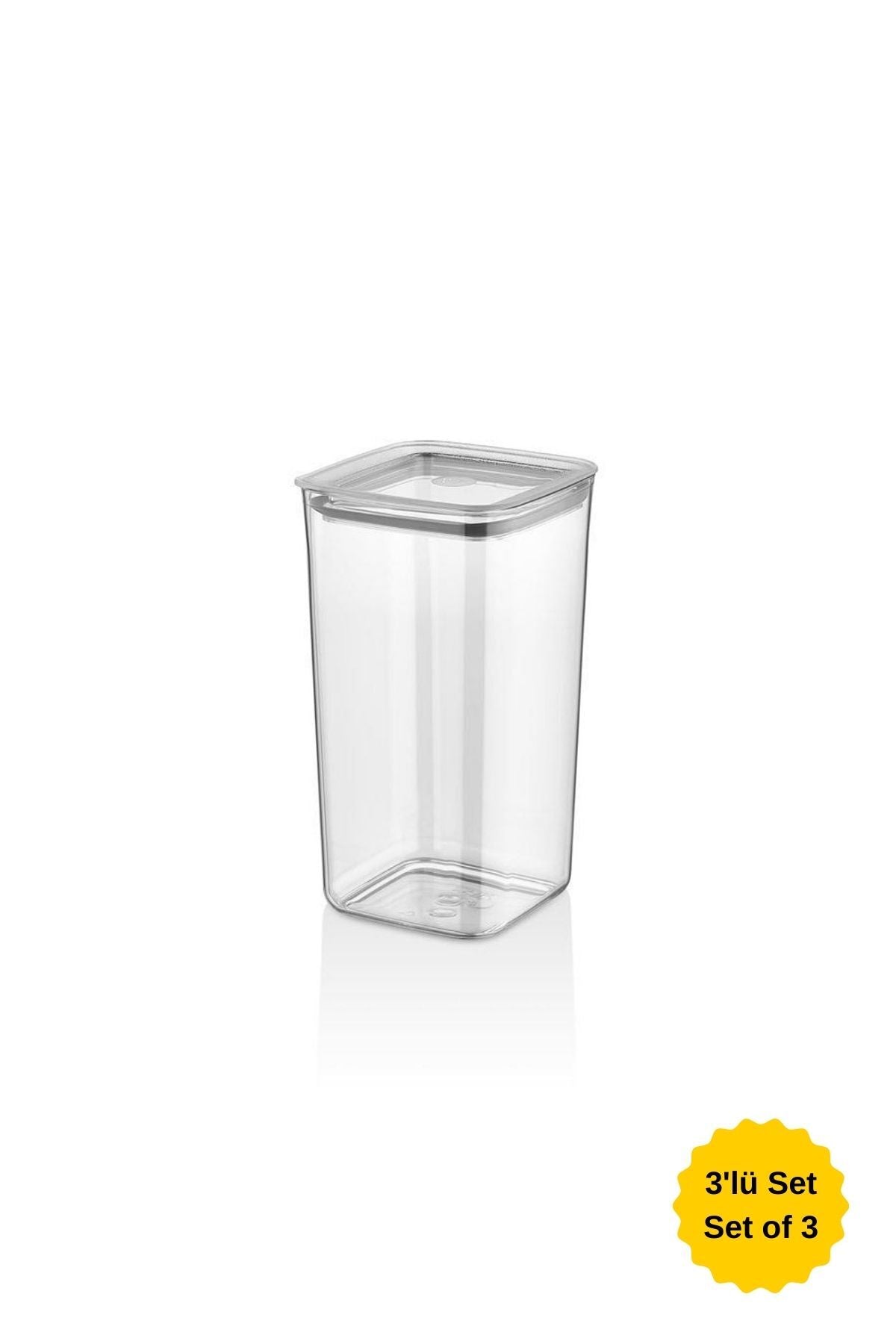 Vip Ahmet Sude Kare Saklama Kabı 3 x 1700 Ml