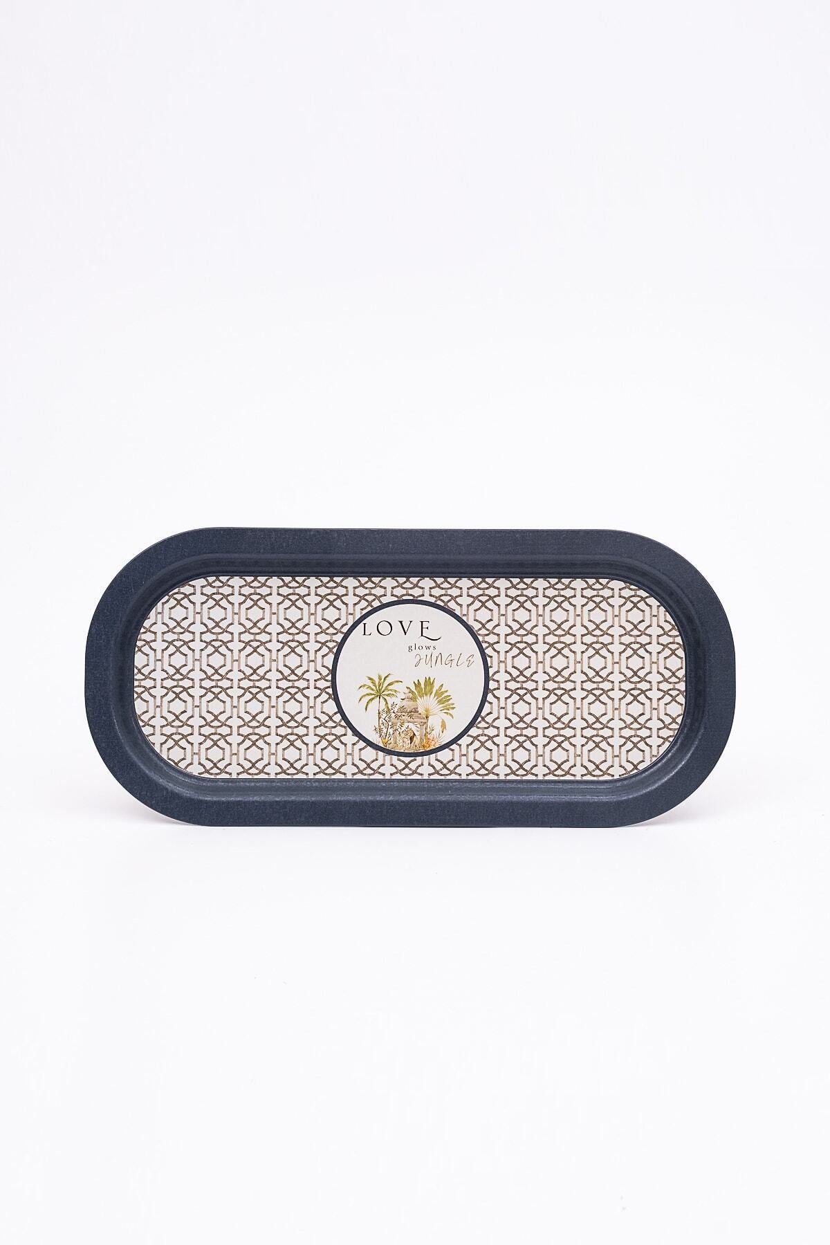 Evle Ee168-1e Mosaic Love Desenli Oval Tepsi 16x35 Cm