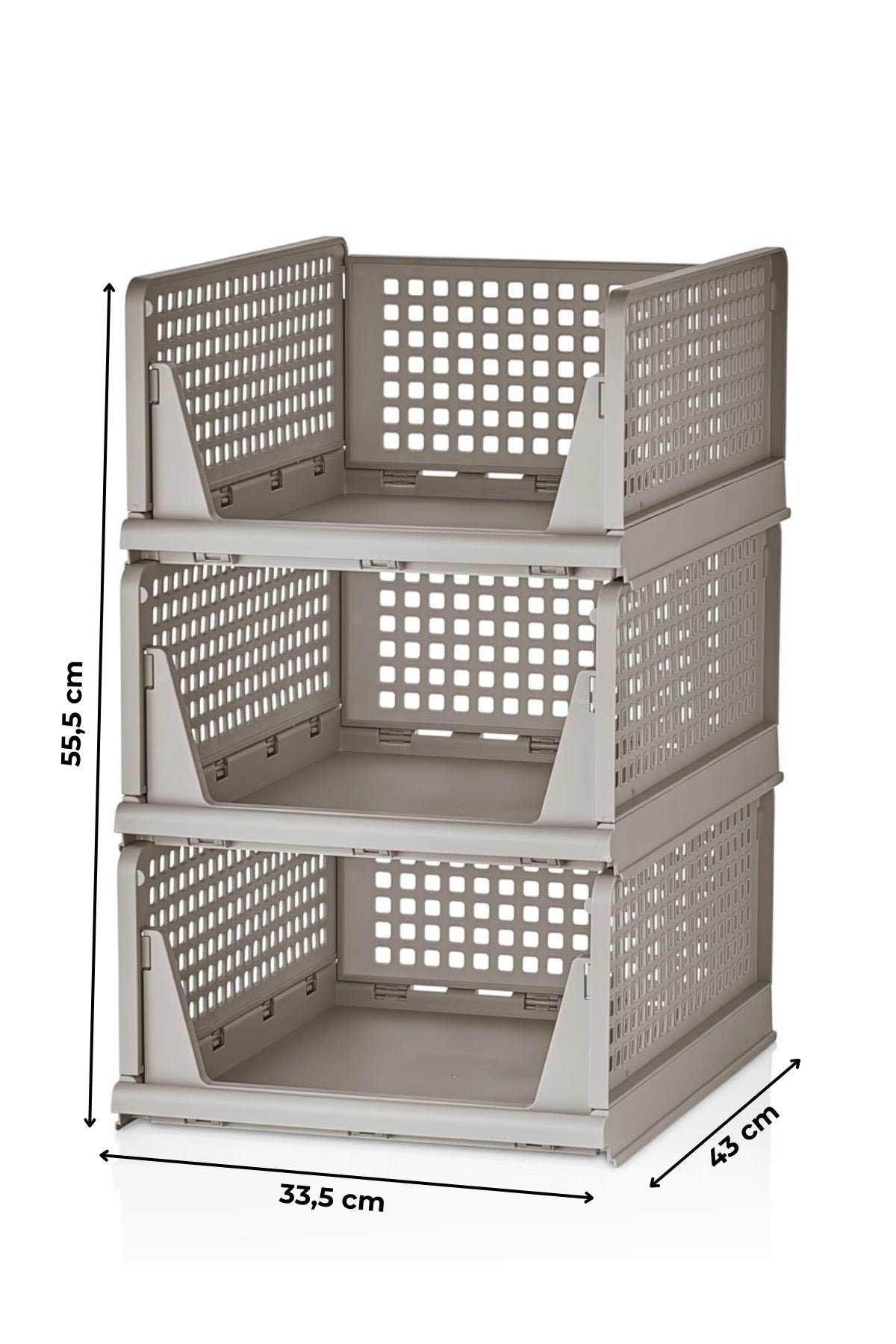 Evle Fold & Go Katlanır 3lü Organizer Kayar Raf