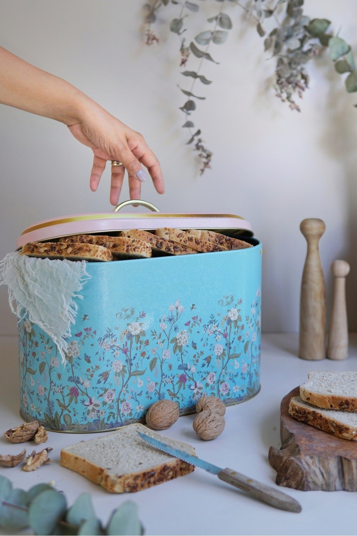 Evle Oval Ekmek Kutusu, 10,4 lt, Retro Bakery
