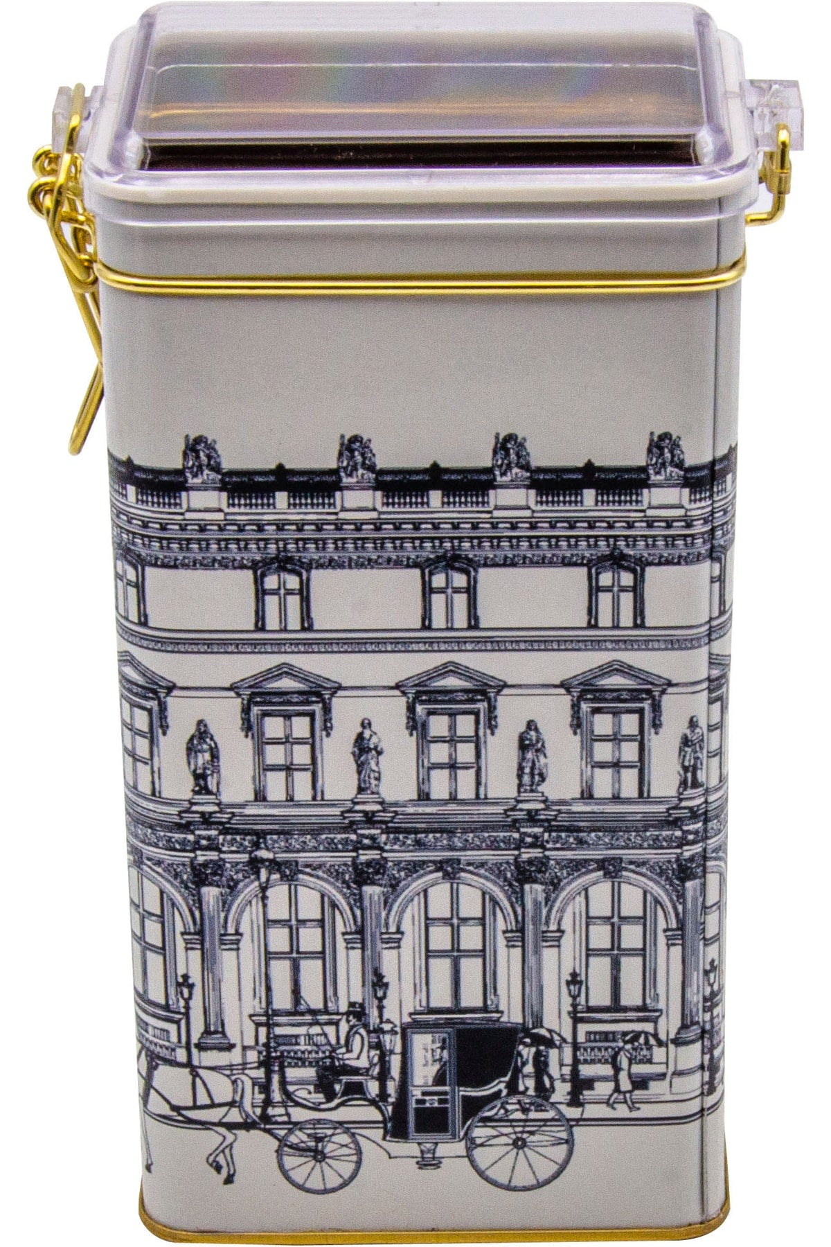 Evle Er053-1f Circus Cream Desenli Dikdörtgen Metal Saklama Kabı 8x10 Cm