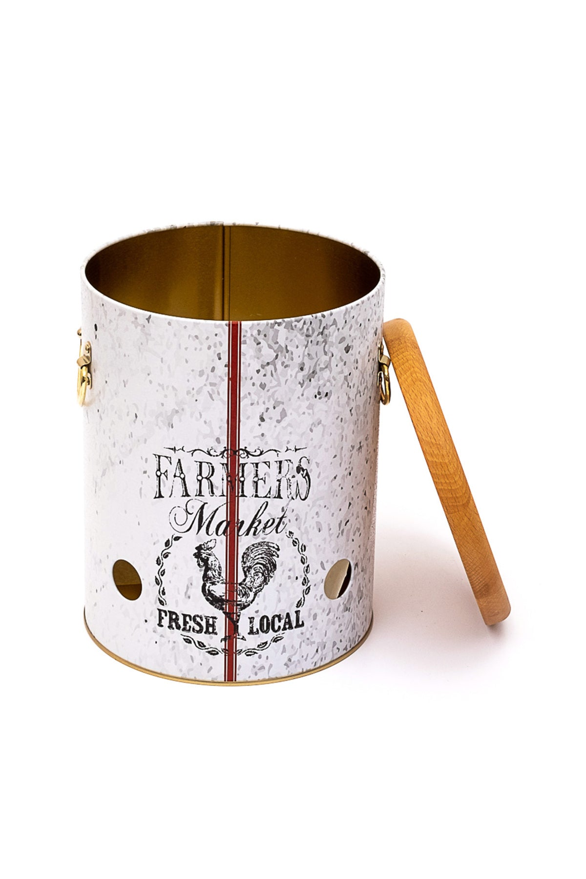 Evle Er226-6o Country Farmers Desenli Ahşap Kapaklı Patates - Soğanlık