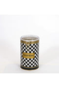 Evle Yuvarlak Kutu, Ø105x150 mm, Şeffaf Kilitli Kapak, 1,1 lt, Checkers Black_Swt Home