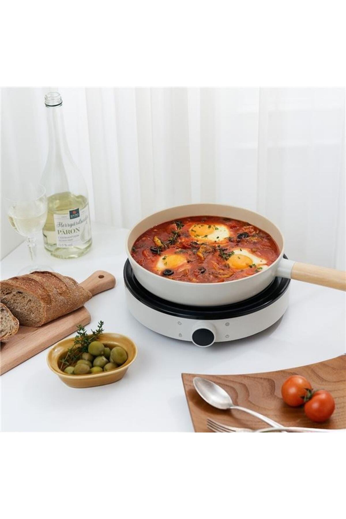 Neoflam D-NEOF124 Fika Alüminyum Döküm Tava 24Cm Bej