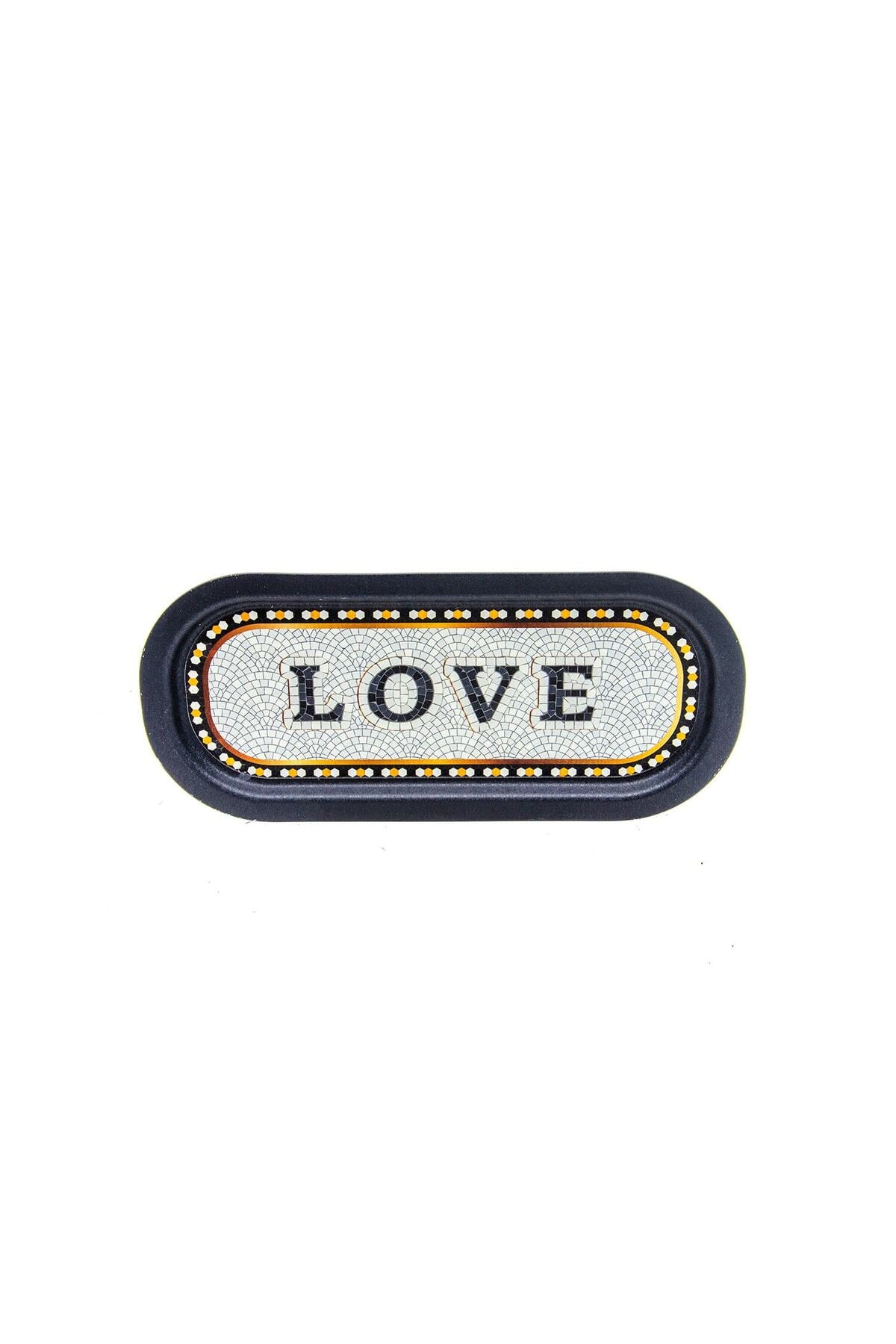 Evle Ee168-1e Mosaic Love Desenli Oval Tepsi 16x35 Cm