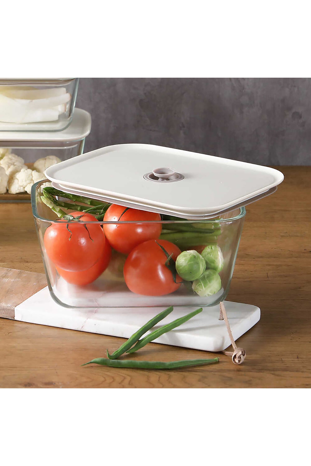 Neoflam D-NEOFCL260 Fika Clık Dikdörtgen Saklama Kabı 2600Ml Bej
