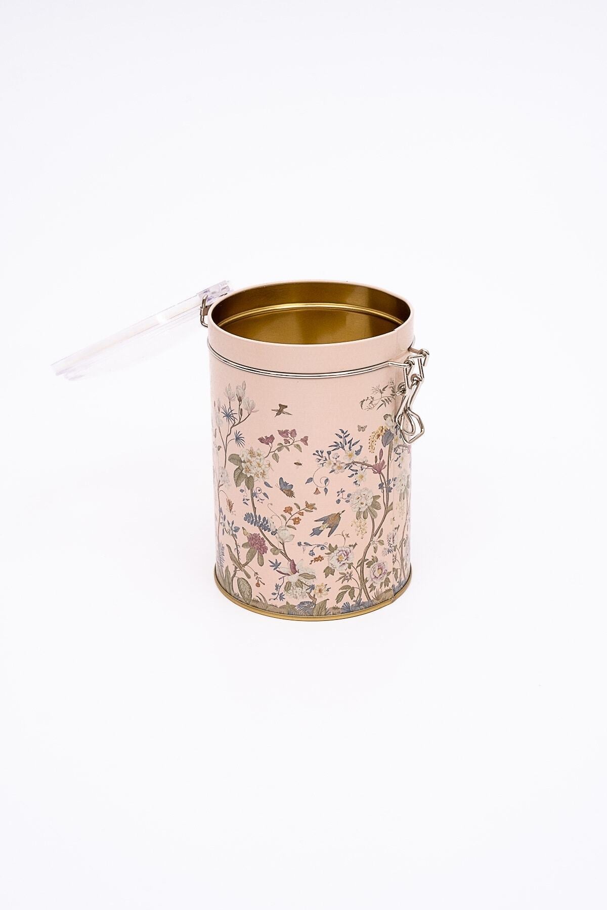Evle Yuvarlak Kutu, Ø105x150 mm, Şeffaf Kilitli Kapak, 1,1 lt, Botanica Pink