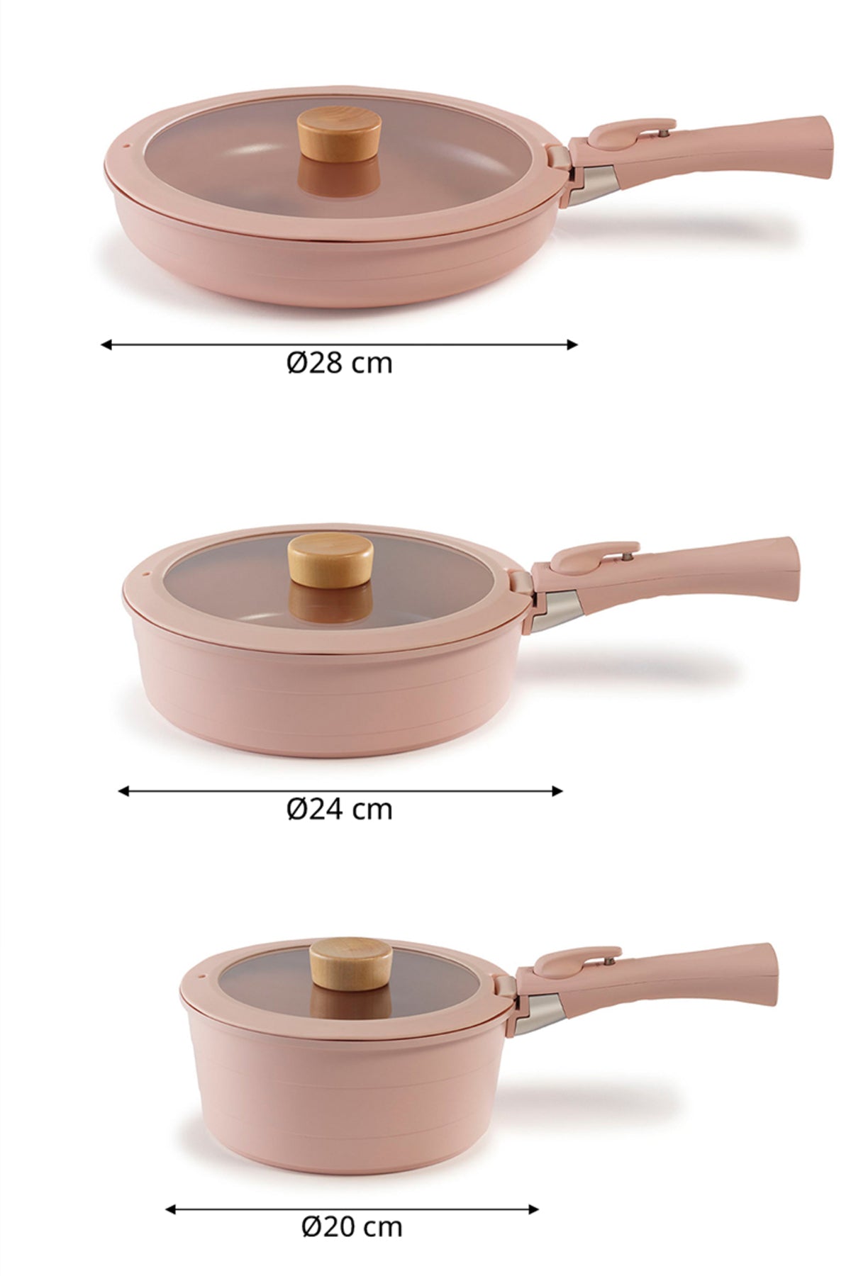 Neoflam D-NEOMDS9I-03 Neoflam Midas Orta Boy Set Pembe Inductıon 9 Parça