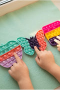 Evle Pop It 3'lü Set Elma Kelebek Kare Push Pop Bubble Duyusal Stres Oyuncağı Fidget Çocuk Oyuncak