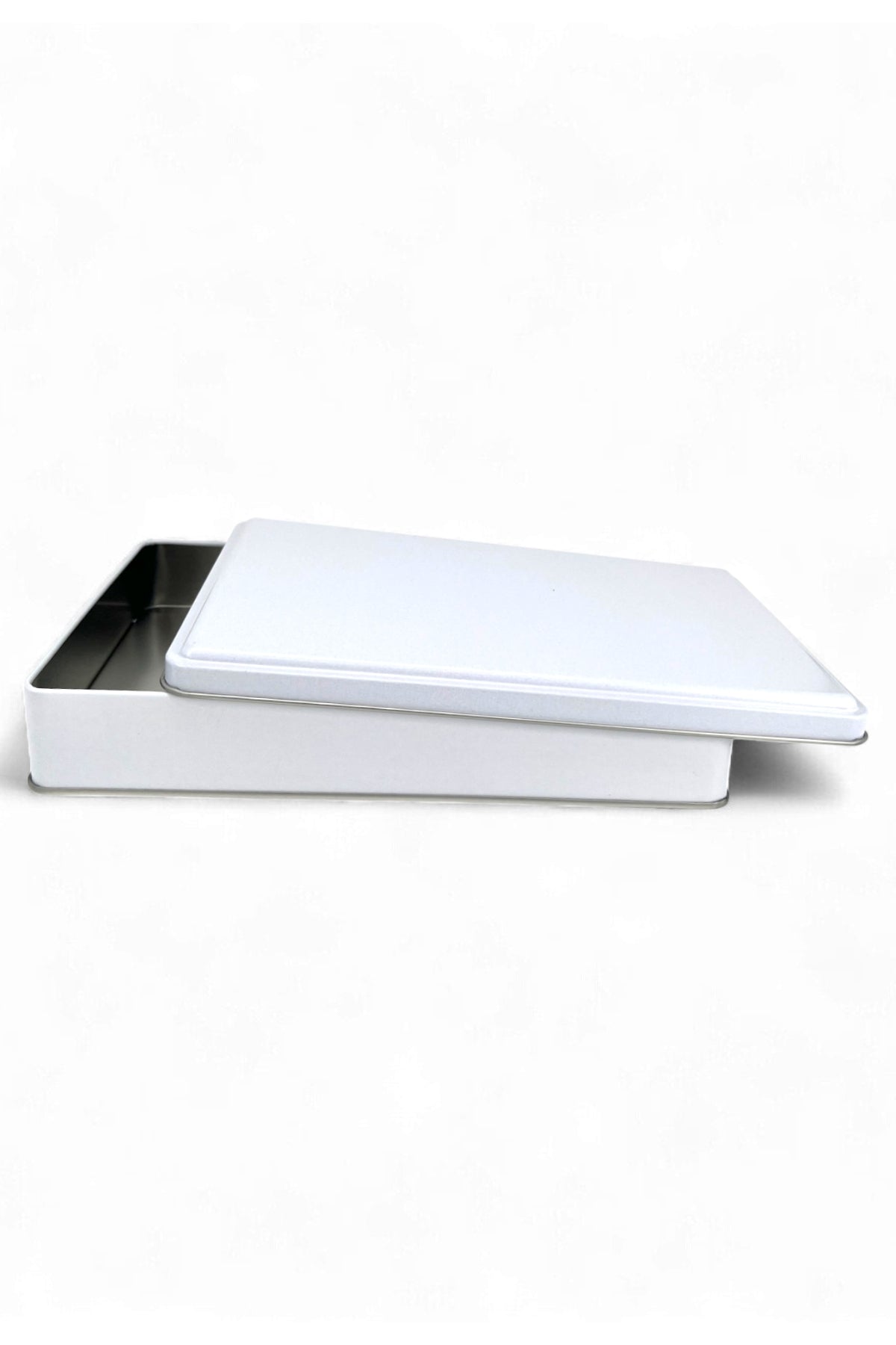 Kontensan 170x260x47 mm Metal Kapaklı Baskısız Metal Kutu, Mat Beyaz, 42 Adet