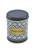 Evle Yuvarlak Kutu, Ø90x110 mm, 0,6 lt, Checkers Blue_Swt Home