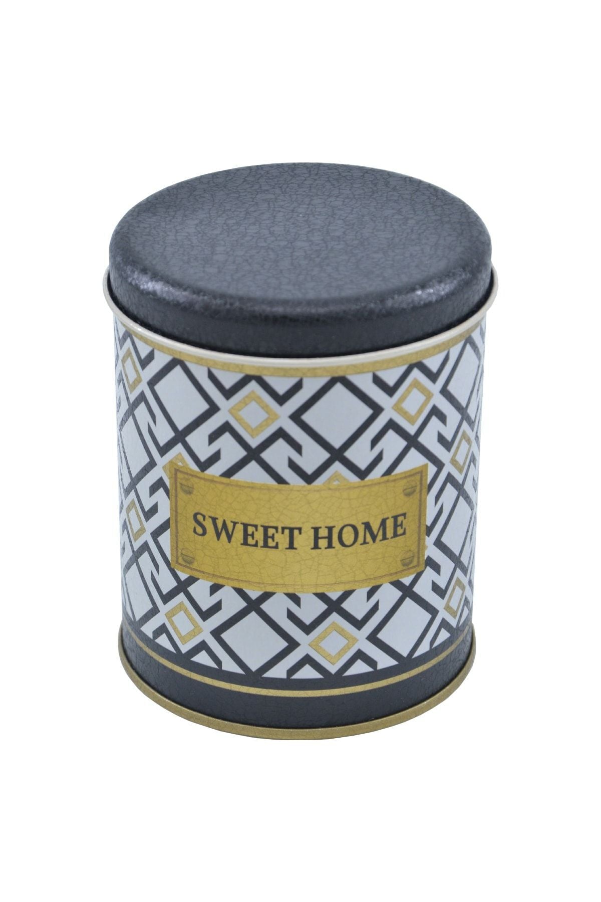 Evle Yuvarlak Kutu, Ø90x110 mm, 0,6 lt, Checkers Blue_Swt Home