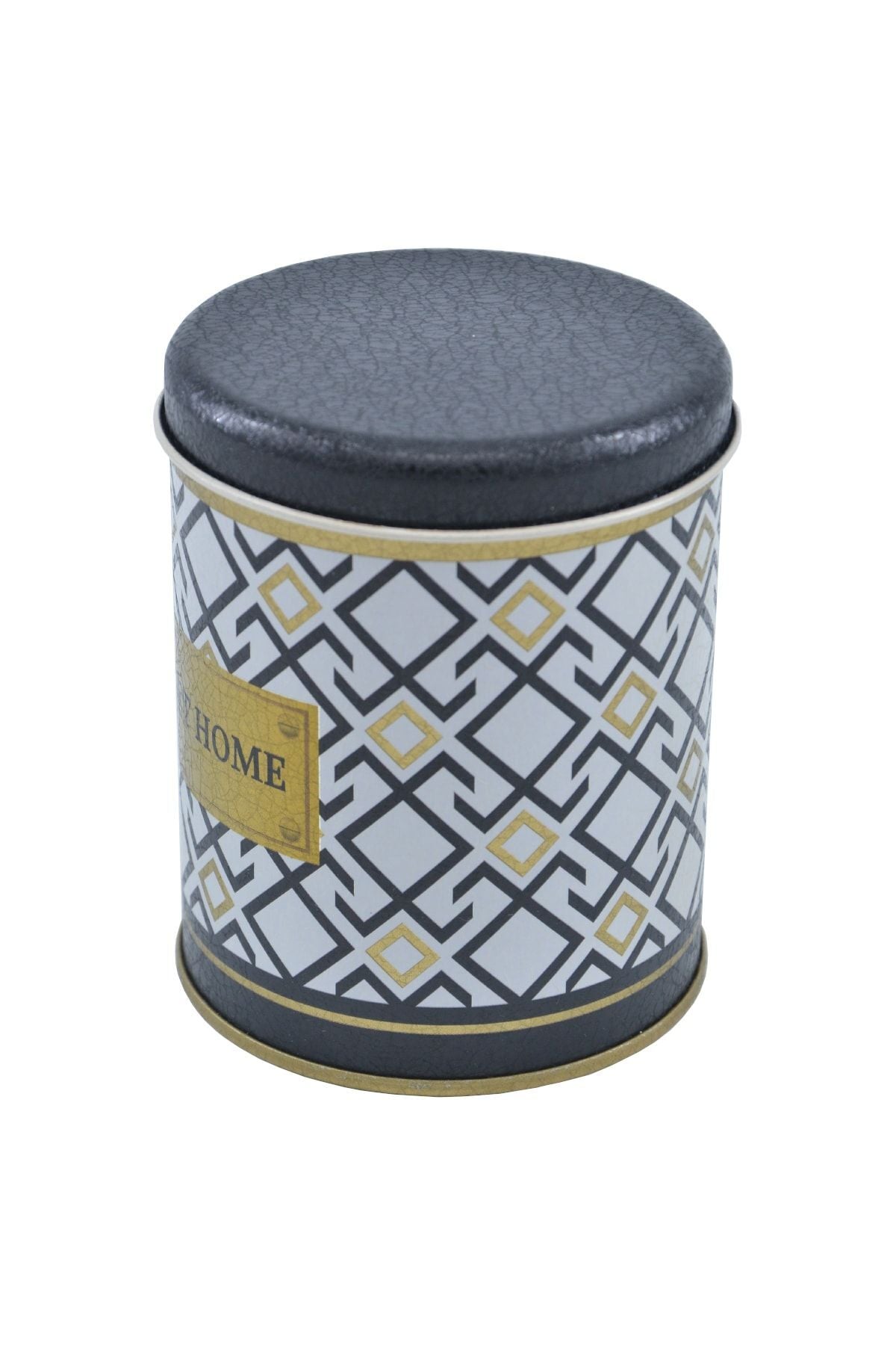 Evle Yuvarlak Kutu, Ø90x110 mm, 0,6 lt, Checkers Blue_Swt Home