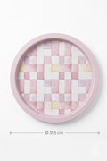 Evle Ee197-1e Mosaic Love Desenli Yuvarlak Tepsi 32 Cm