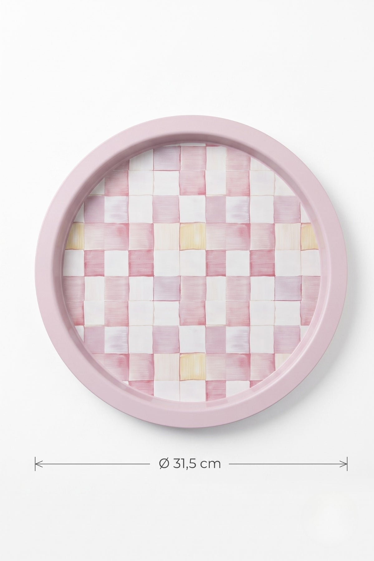 Evle Ee197-1e Mosaic Love Desenli Yuvarlak Tepsi 32 Cm