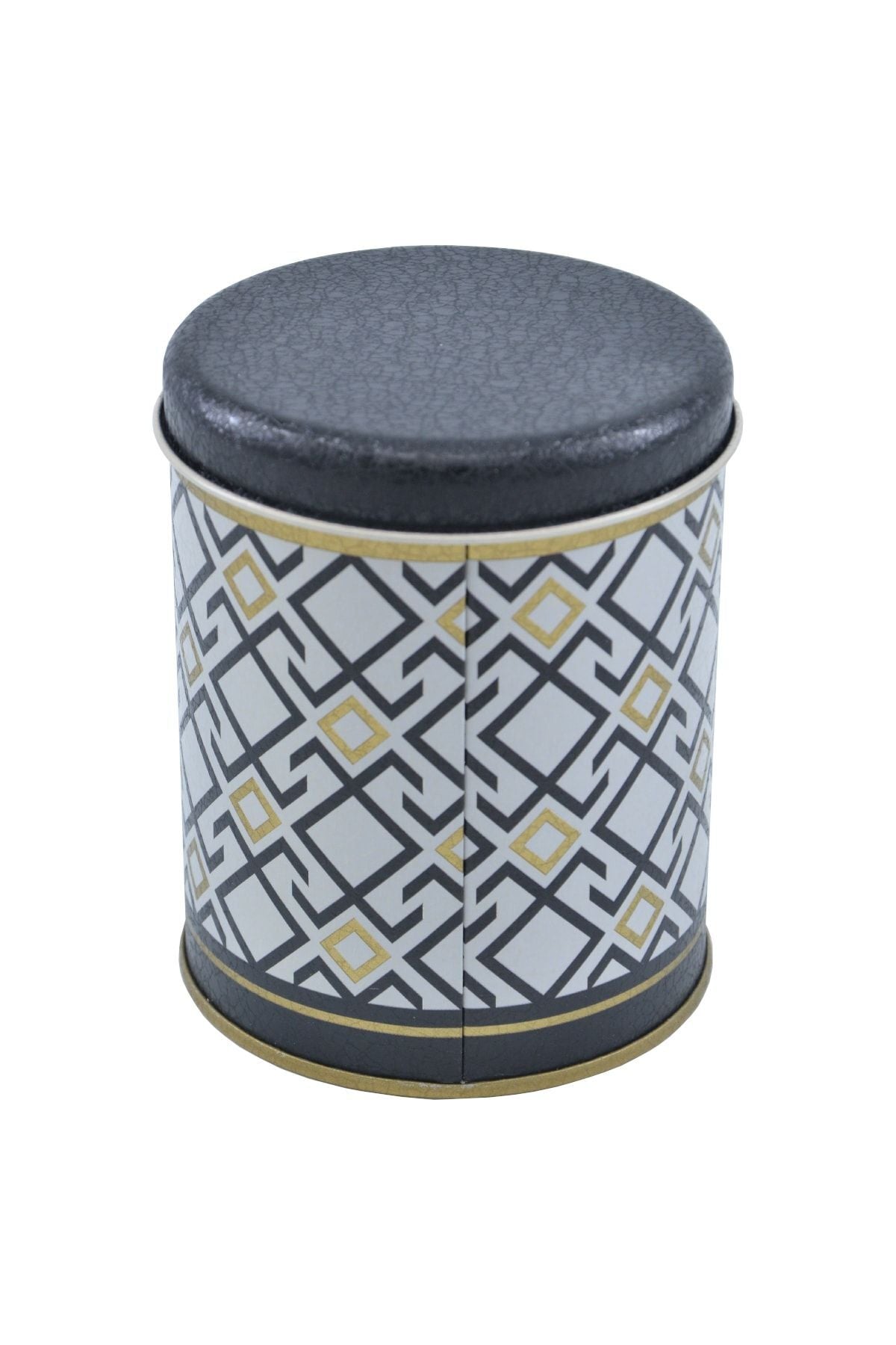Evle Yuvarlak Kutu, Ø90x110 mm, 0,6 lt, Checkers Blue_Swt Home