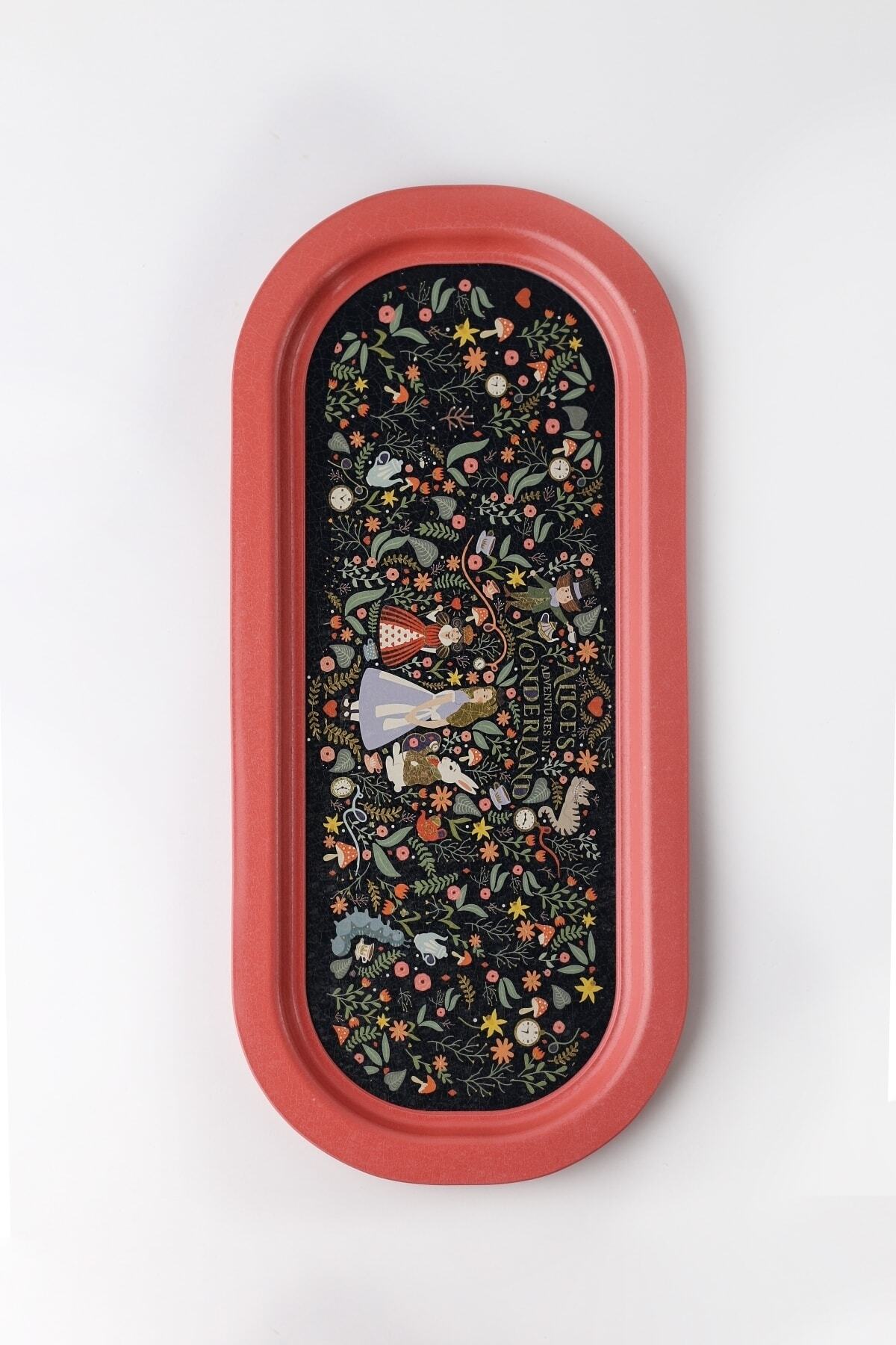 Evle Ee168-1e Mosaic Love Desenli Oval Tepsi 16x35 Cm