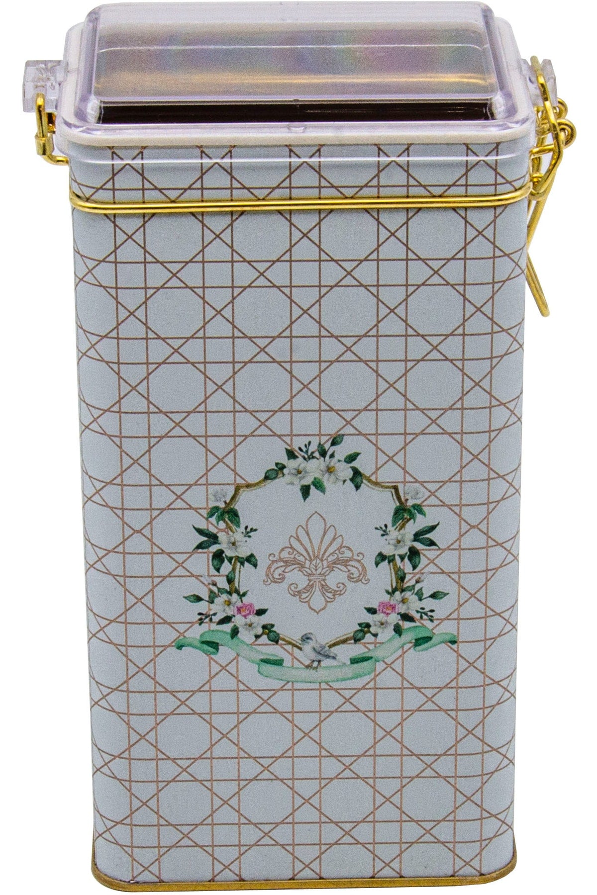 Evle Er053-1f Circus Cream Desenli Dikdörtgen Metal Saklama Kabı 8x10 Cm