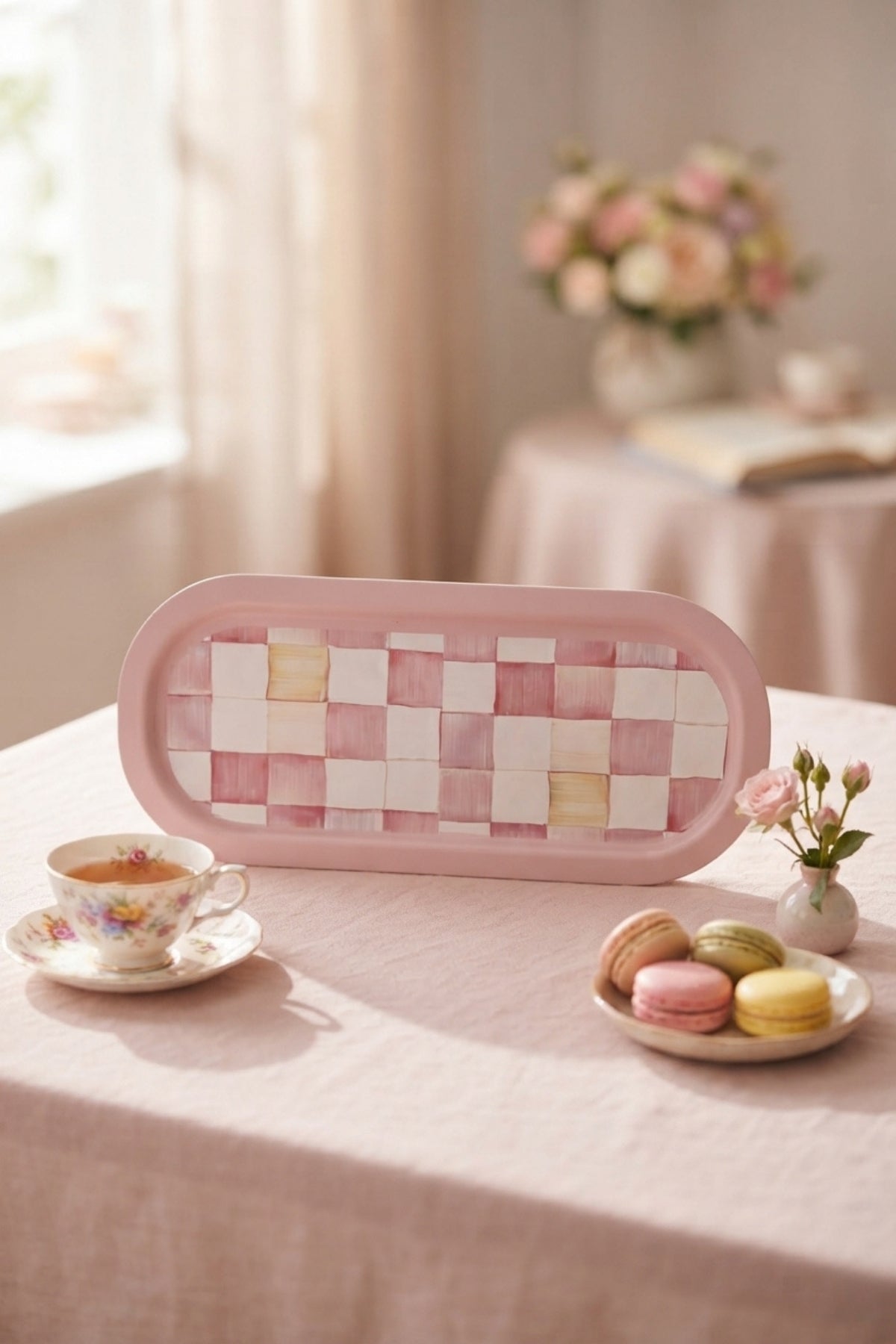 Evle Ee168-1e Mosaic Love Desenli Oval Tepsi 16x35 Cm