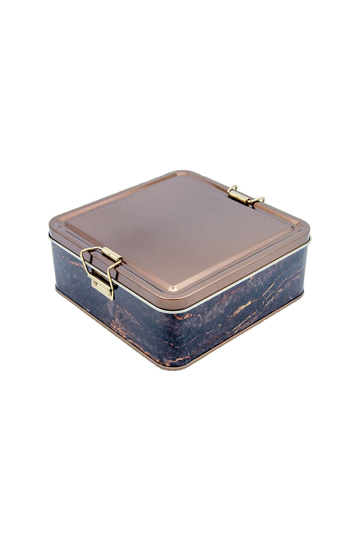 Evle Kare Kutu, 158x158x87 mm, Metal Kilitli Kapak, 1,9 lt, Flat Blue