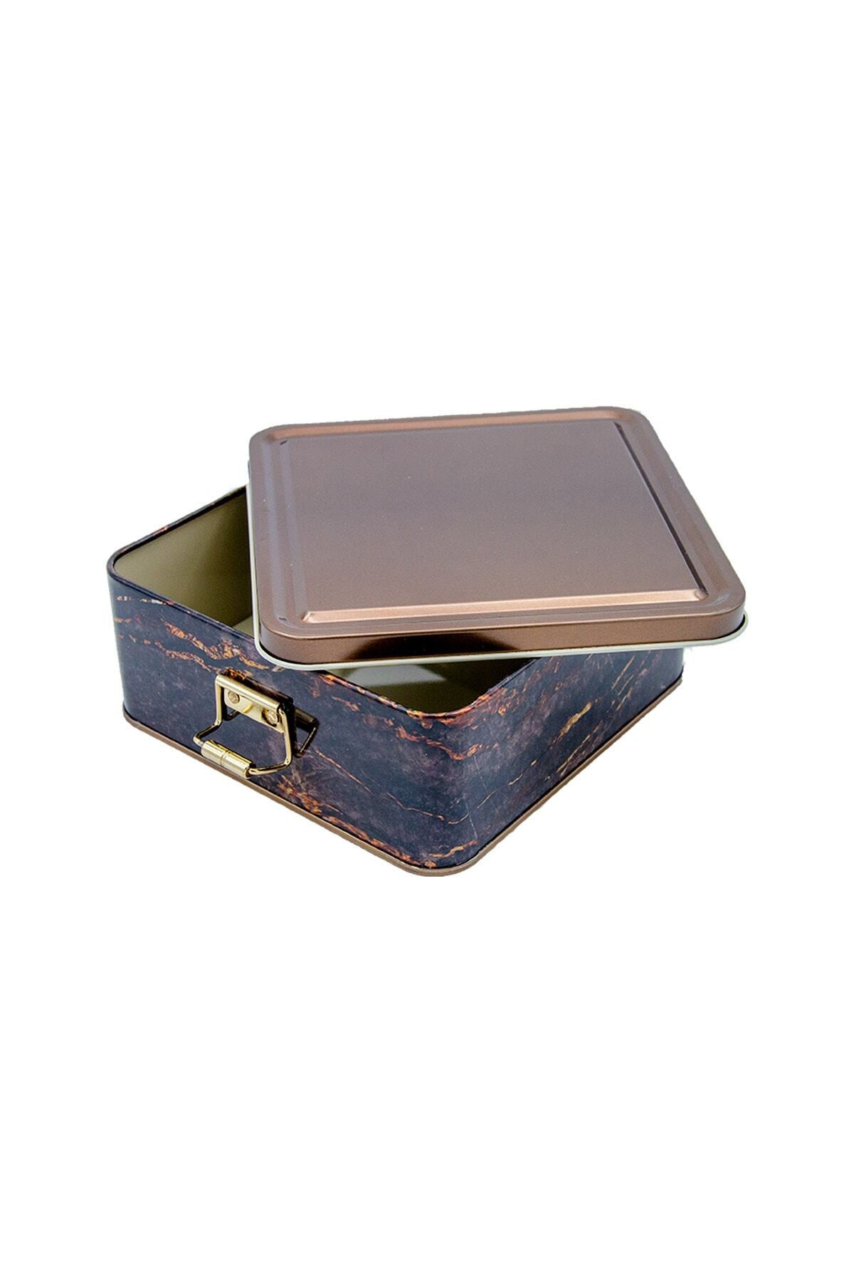 Evle Kare Kutu, 158x158x87 mm, Metal Kilitli Kapak, 1,9 lt, Flat Blue