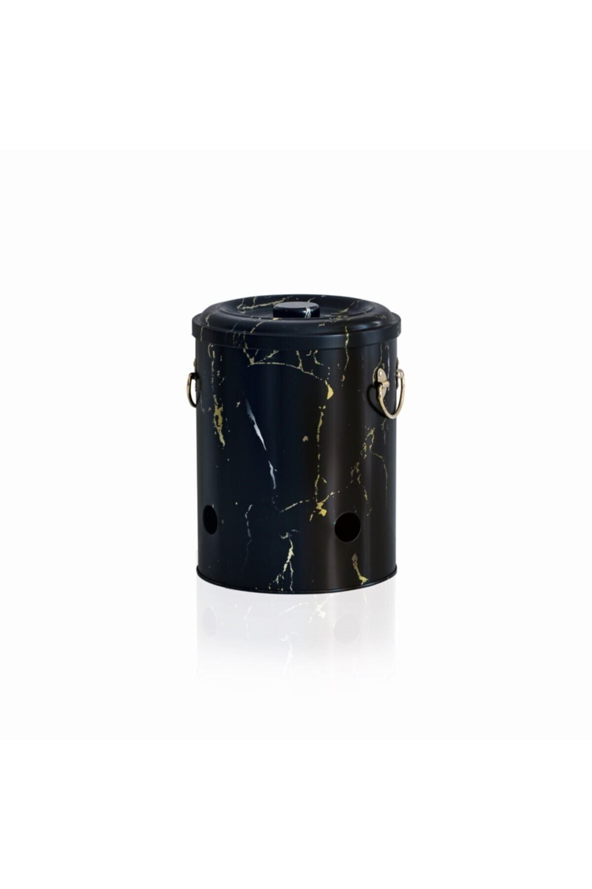 Evle Soğanlık/Patateslik Ø175x225mm, 5 lt, Marble Black