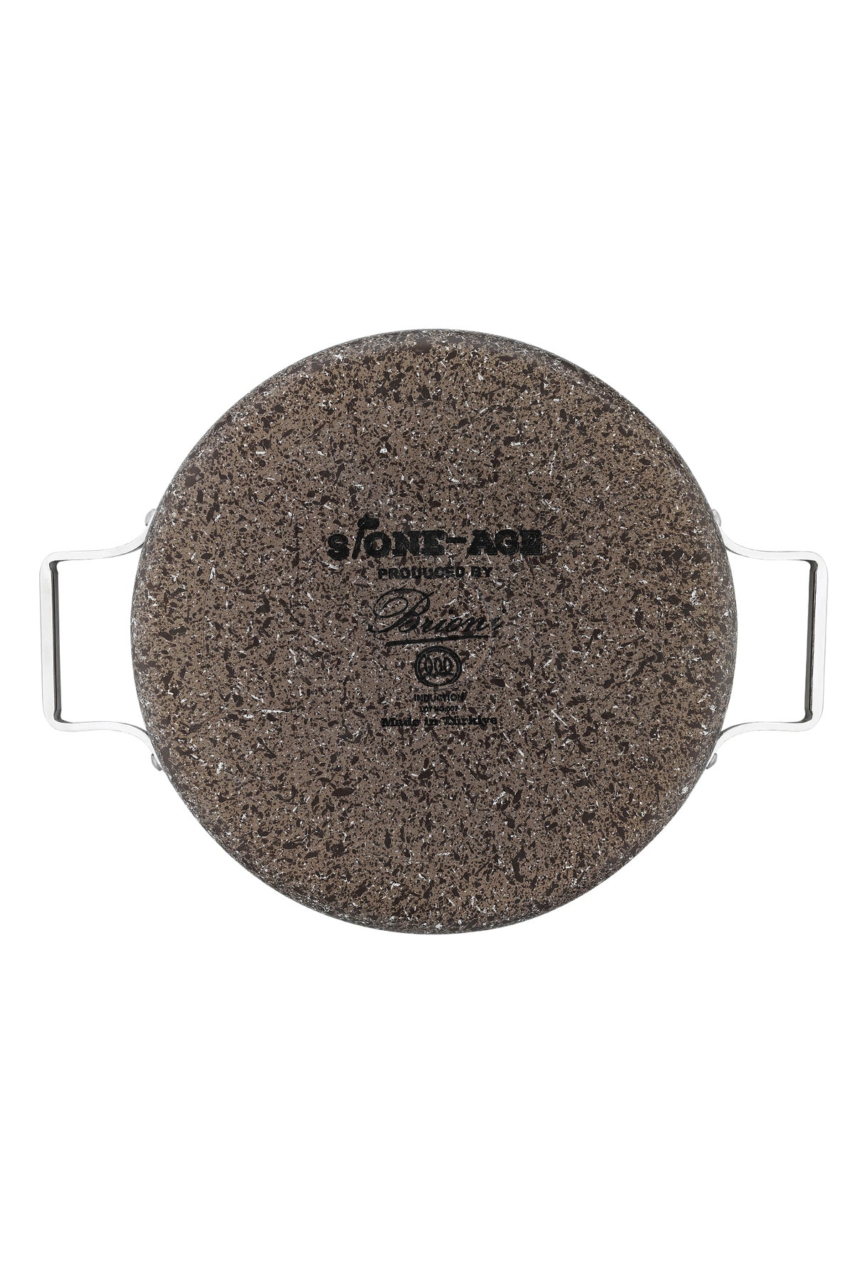 Brioni Stone-Age Terra 30 cm Çizilmez Yanmaz Yapışmaz İndüksiyonlu Basık Tencere