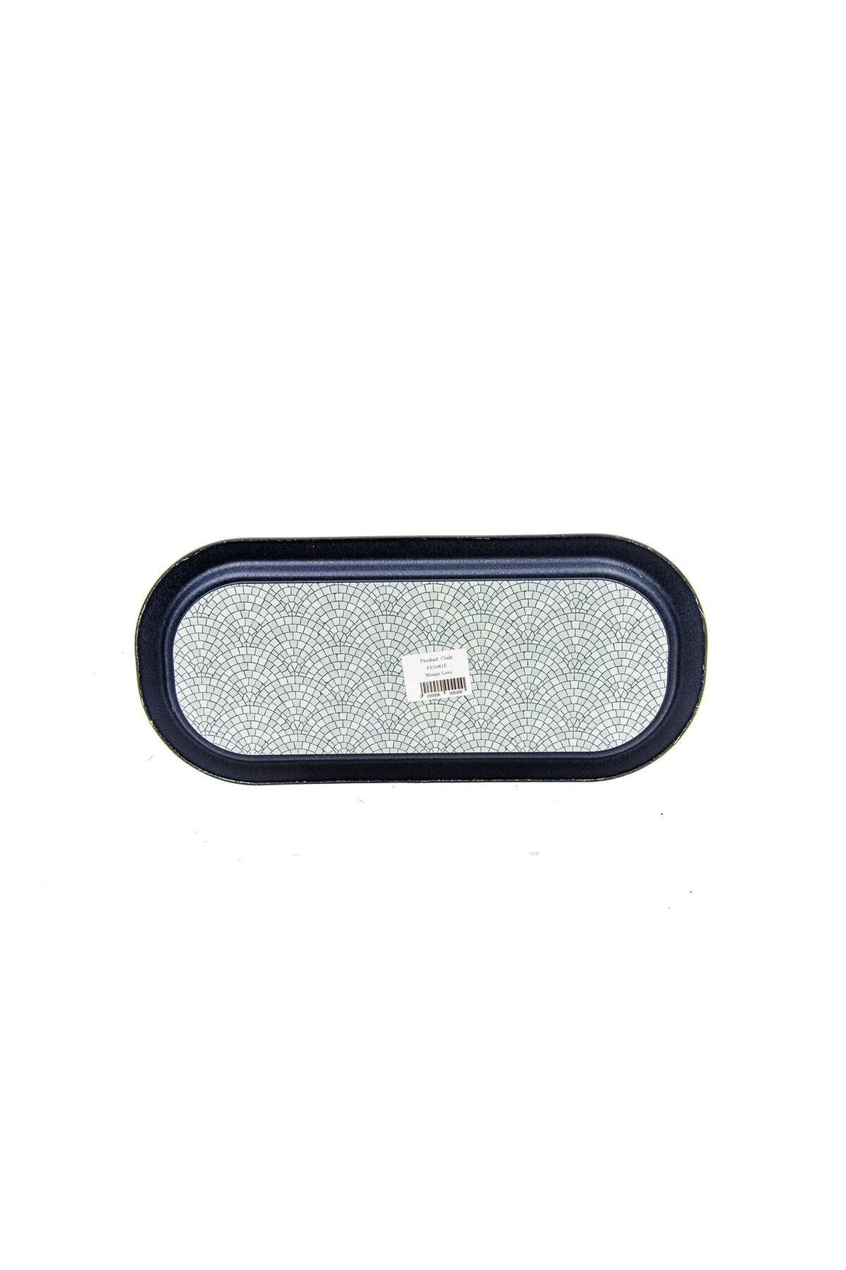Evle Ee168-1e Mosaic Love Desenli Oval Tepsi 16x35 Cm