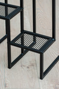 Evle 4 Katlı Kademeli Metal Çiçeklik, Modern Saksılık, Balkon ve Salon için Dekoratif Saksı Standı