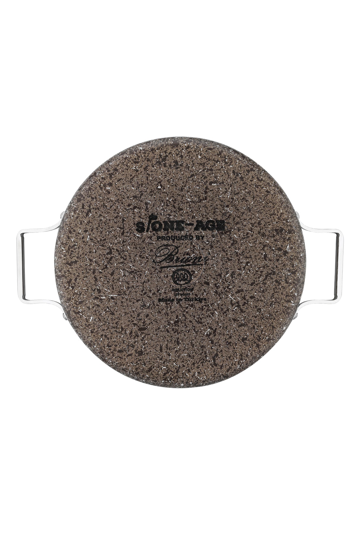 Brioni Stone-Age Terra 24 cm Çizilmez Yanmaz Yapışmaz İndüksiyonlu Basık Tencere