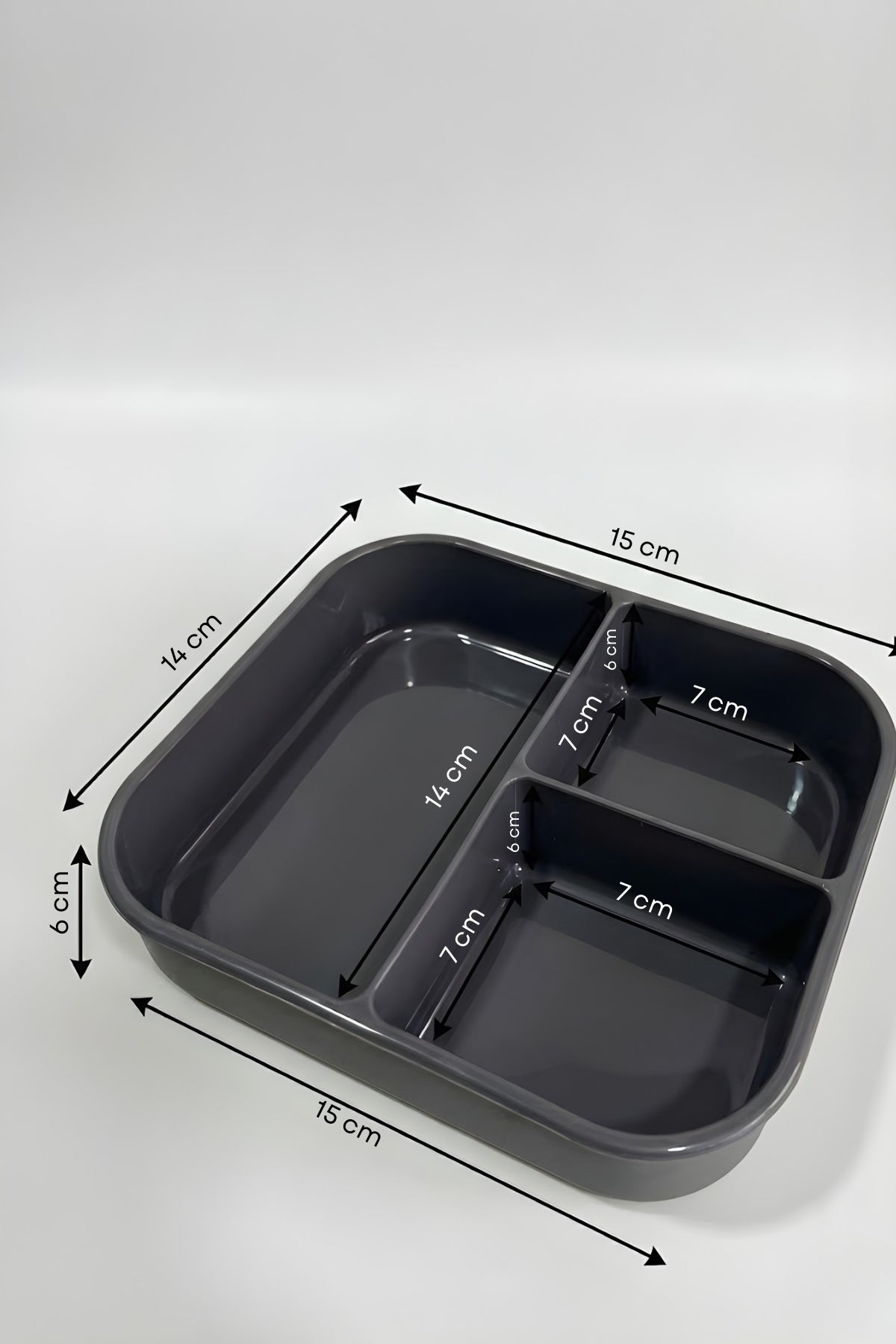 Evle 3 Bölmeli Silikon Saklama Kabı – Kapaklı, Sızdırmaz, Öğün & Lunch Box