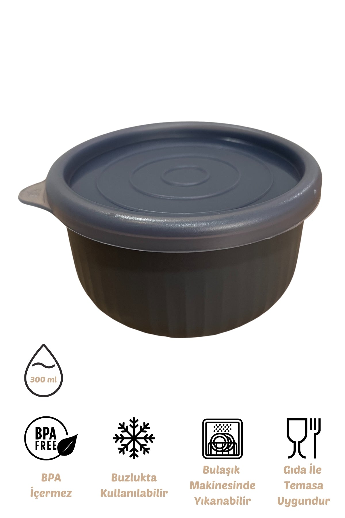 Evle x VipAhmet Vakumlu Saklama Kabı, 0,30 lt, Kumsal
