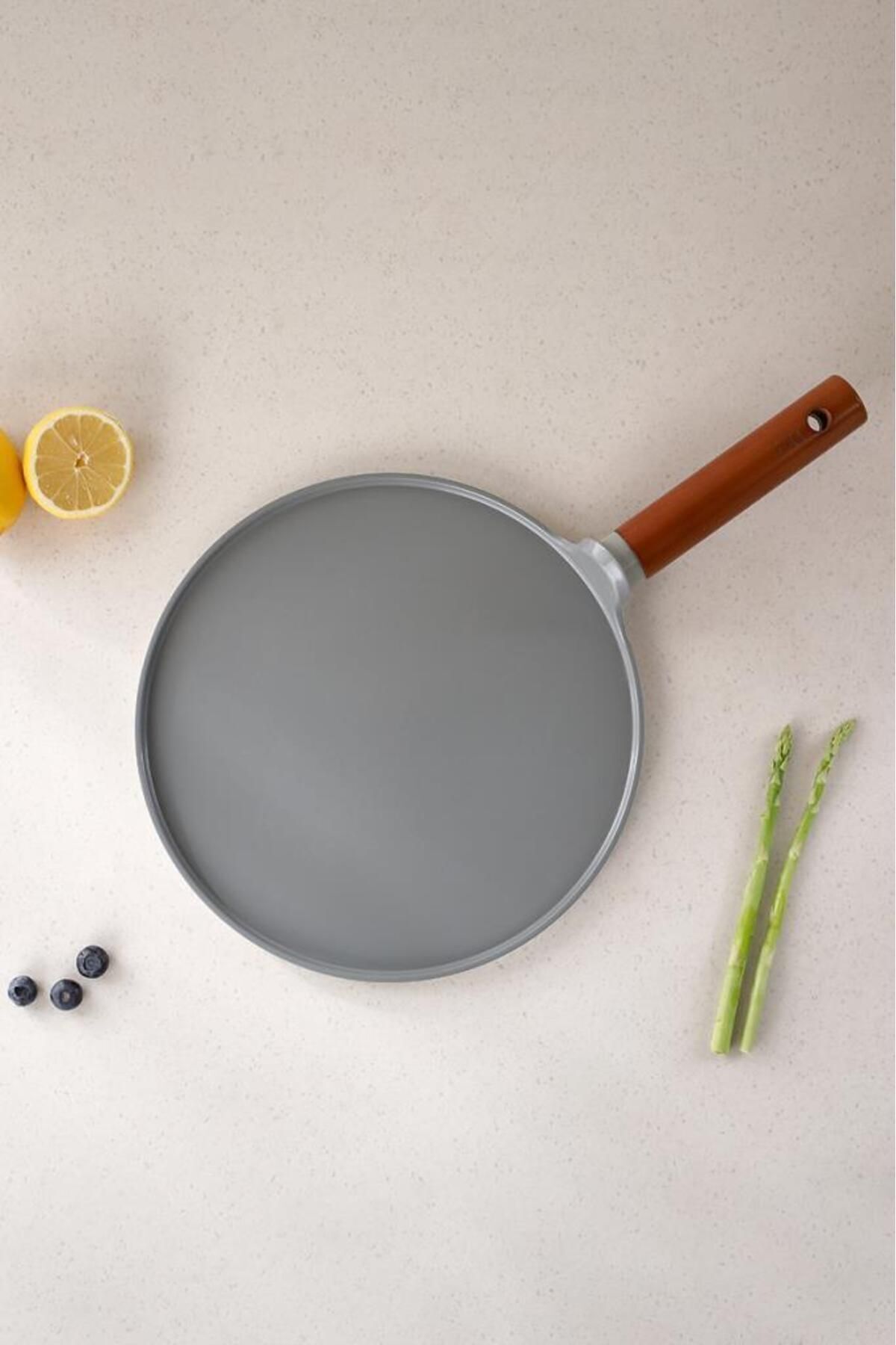 Neoflam D-NEOGCR126 Fika Alüminyum Döküm Krep Tava 26Cm Gri