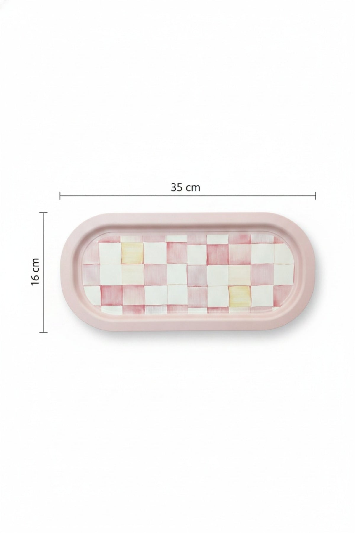 Evle Ee168-1e Mosaic Love Desenli Oval Tepsi 16x35 Cm