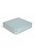 Kontensan 215x215x47 mm Metal Kapaklı Baskısız Metal Kutu, Mat Beyaz, 36 Adet