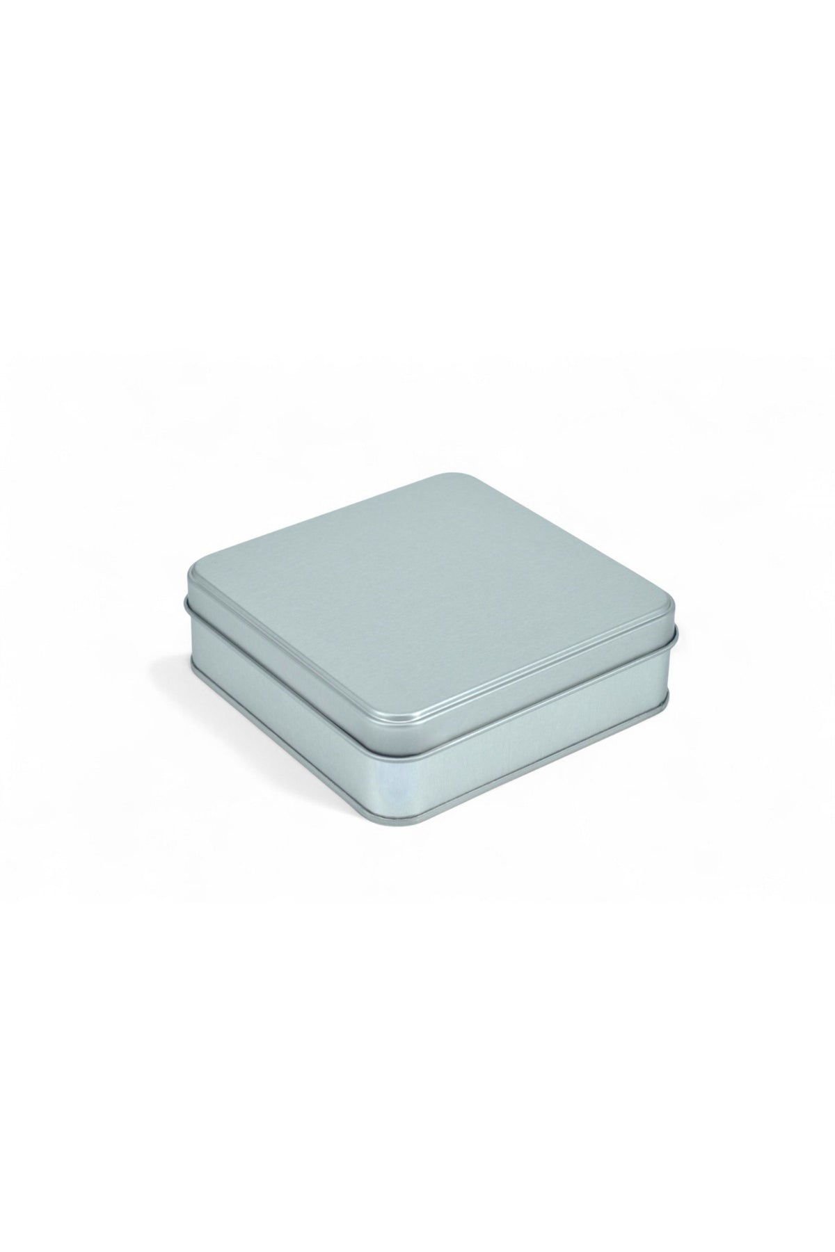 Kontensan 120x120x41 mm Metal Kapaklı Baskısız Metal Kutu, Mat Beyaz, 144 Adet