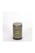 Evle Yuvarlak Kutu, Ø105x170 mm, Şeffaf Kilitli Kapak, 1,3 lt, Checkers Black_Swt Home