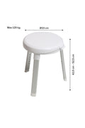 Primanova M-KV27-01 Cappadocıa Daire Tabure Üst Tablalı Ve Ayarlı Beyaz