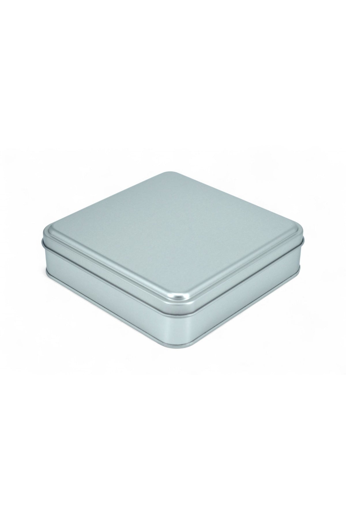 Kontensan 158x158x47 mm Metal Kapaklı Baskısız Metal Kutu, Mat Beyaz, 72 Adet