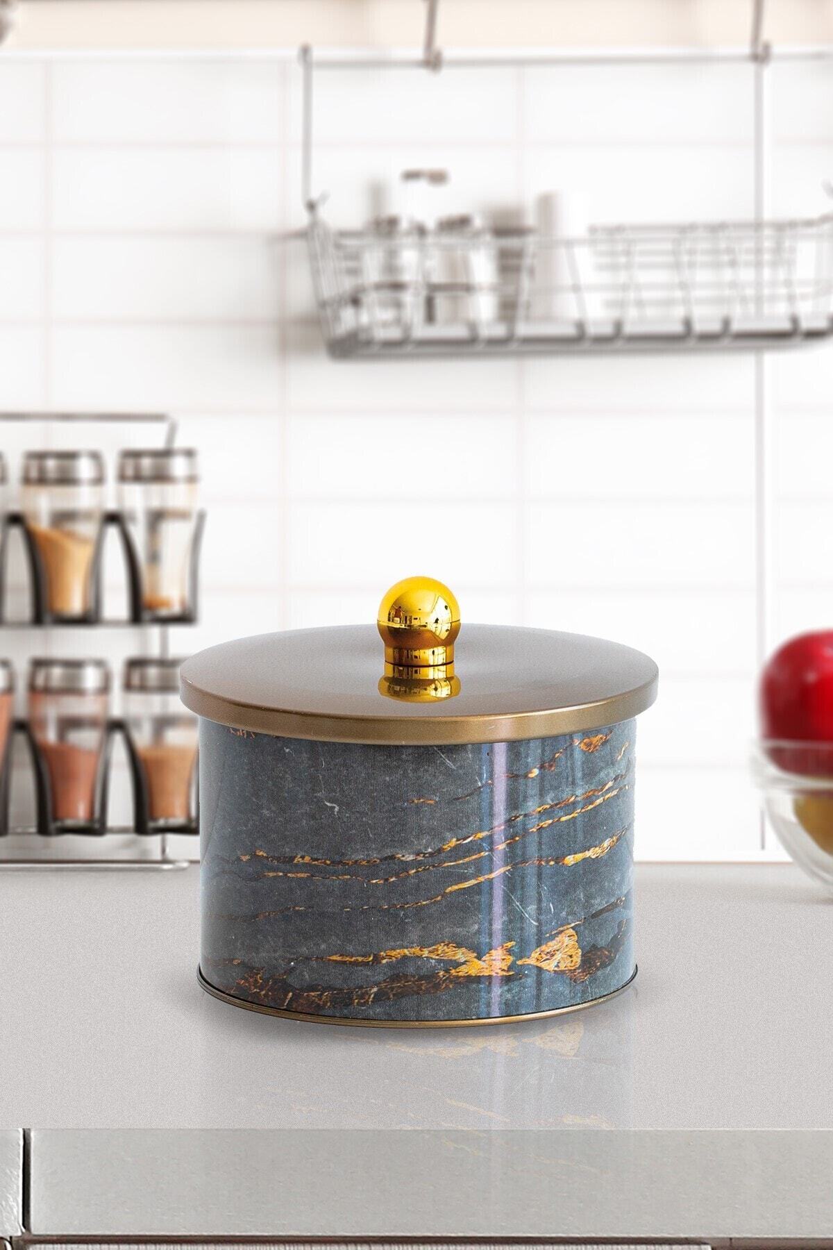 Evle Yuvarlak Kutu, Ø140x125 mm, Topuz Kulplu, 1,7 lt, Afremov Big Ban