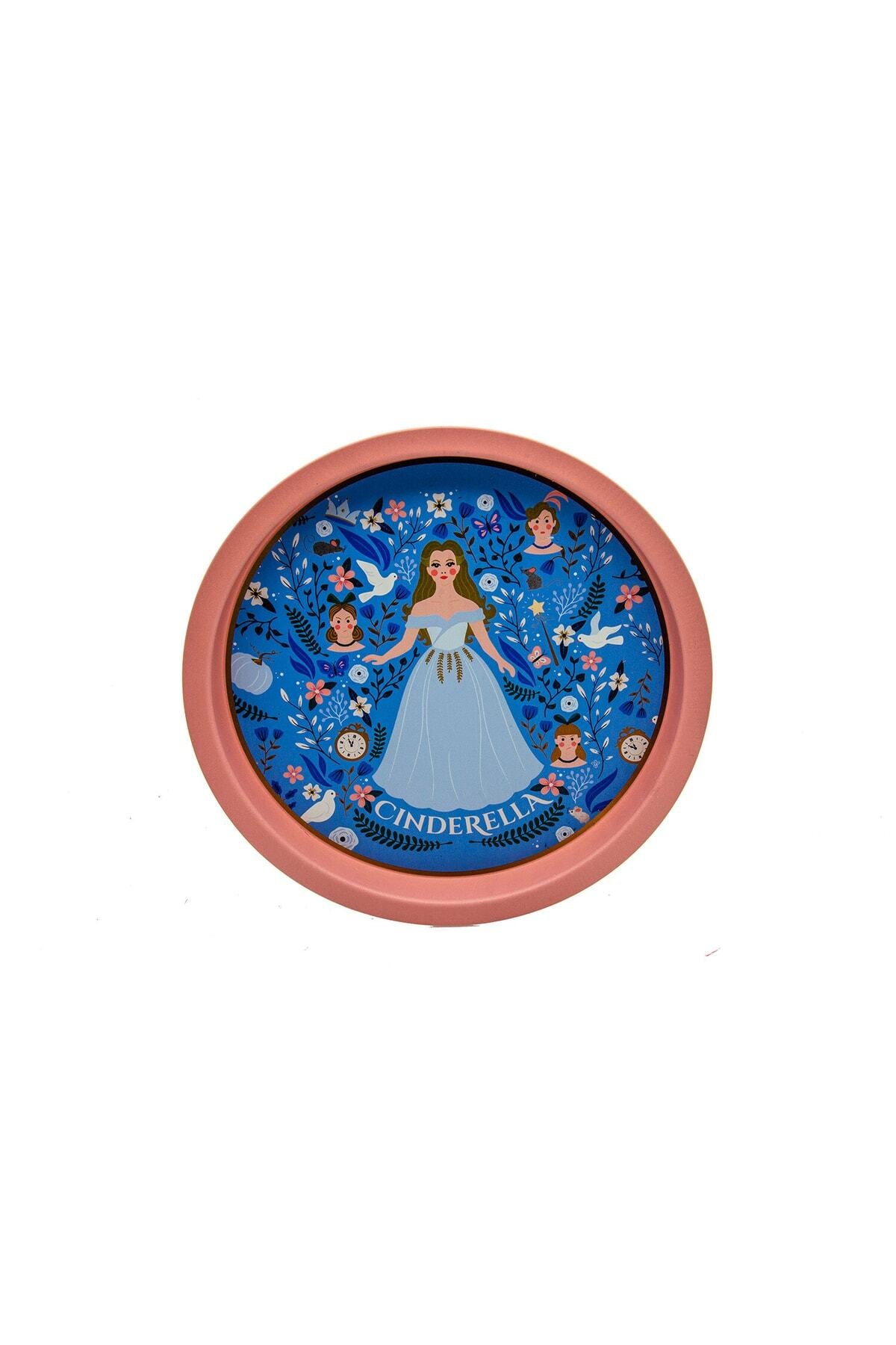 Evle Ee197-1e Mosaic Love Desenli Yuvarlak Tepsi 32 Cm