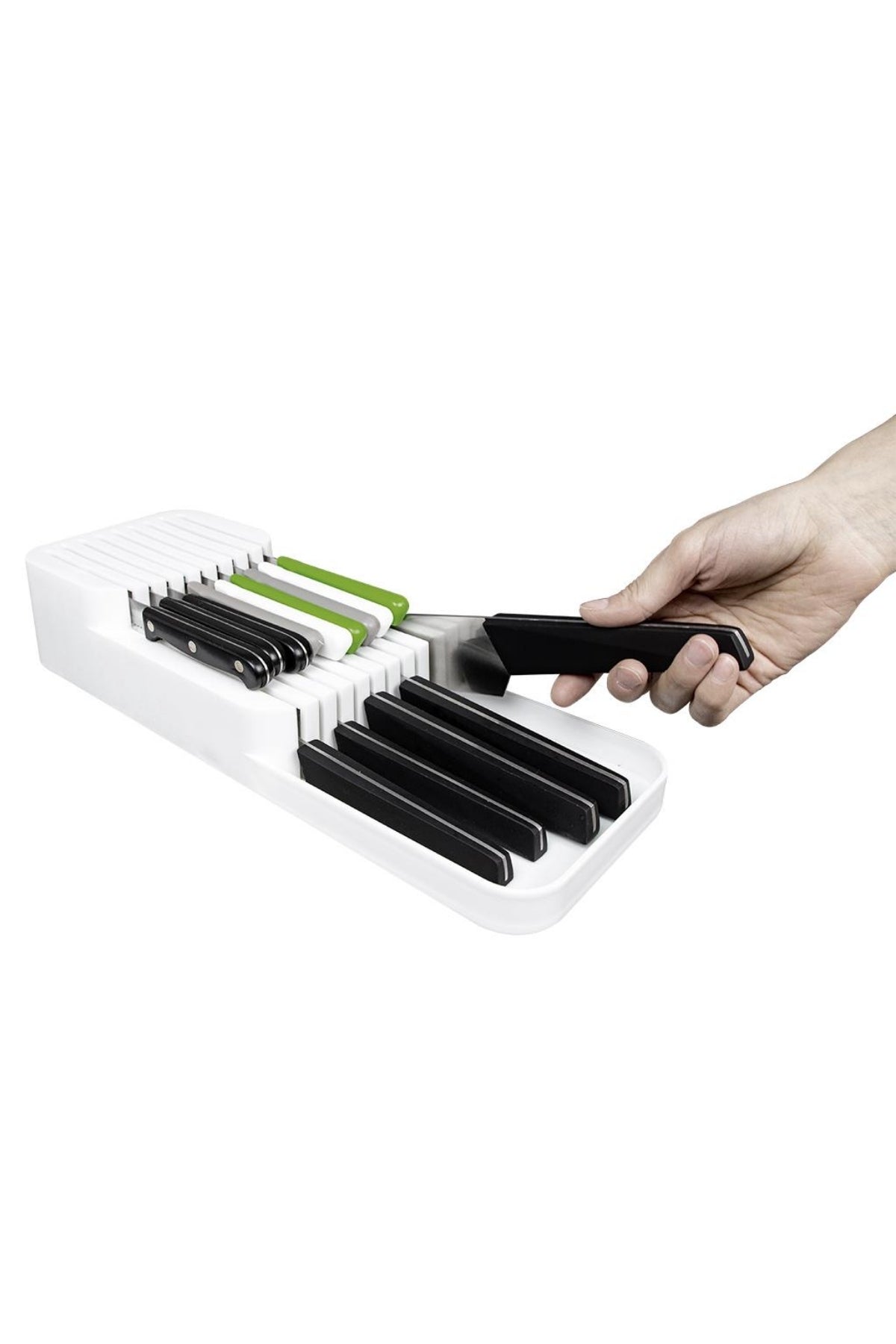 Evle 18 Bıçak Kapasitesi  2 Sıra Bıçaklık 39 x 14 cm, Antrasit
