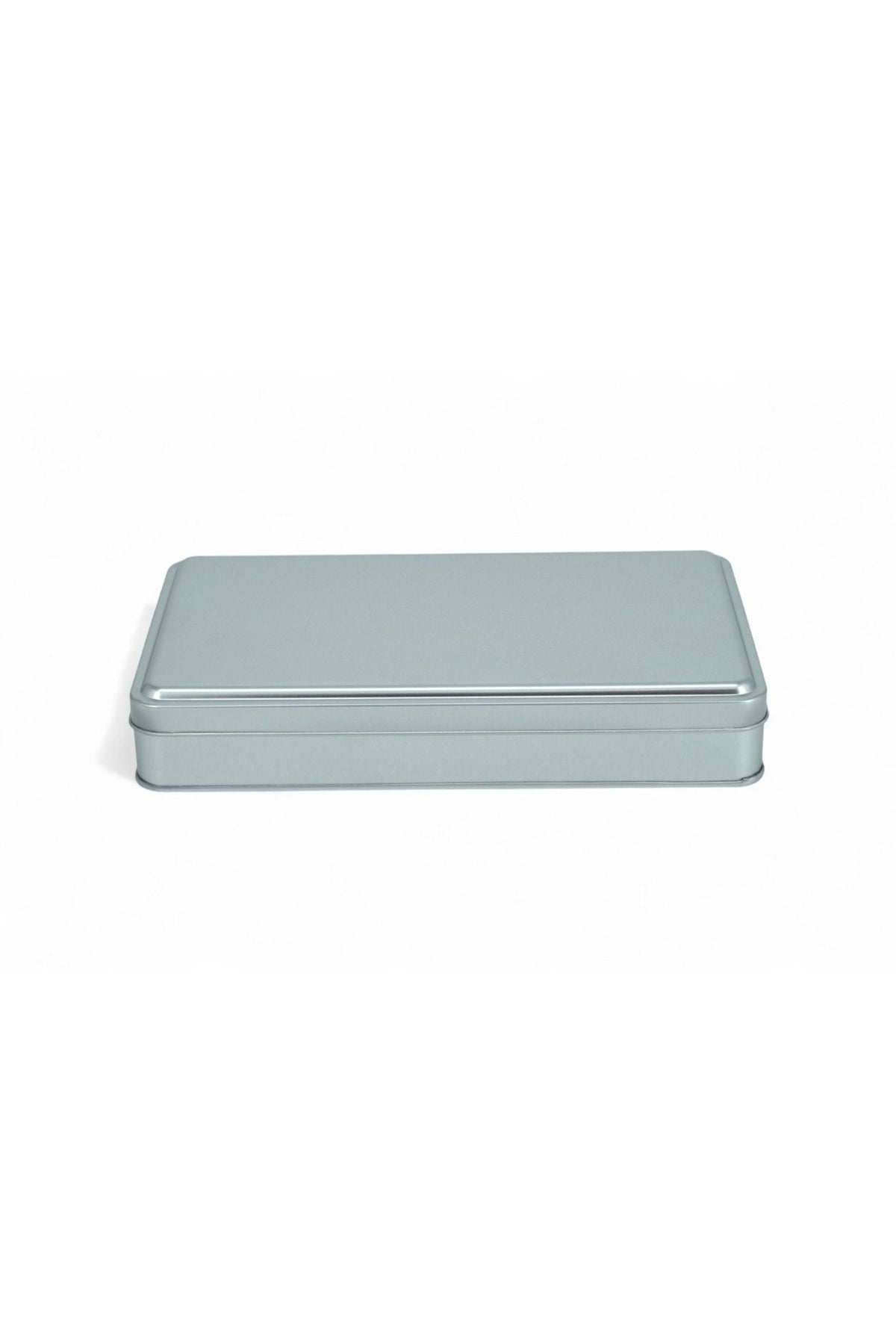 Kontensan 140x240x50 mm Metal Kapaklı Baskısız Metal Kutu, Mat Beyaz, 48 Adet