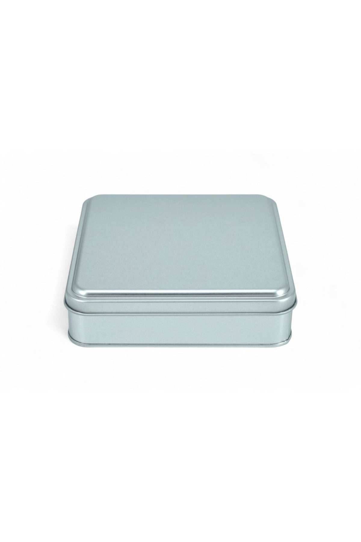 Kontensan 158x158x47 mm Metal Kapaklı Baskısız Metal Kutu, Mat Beyaz, 72 Adet