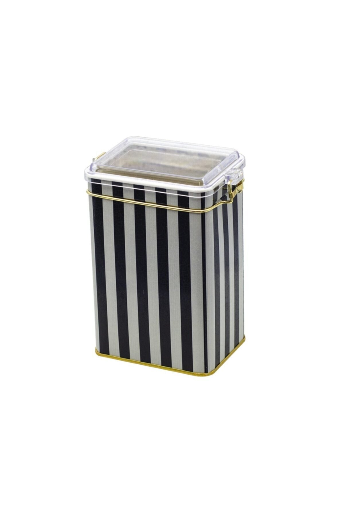 Evle Dikdörtgen Kutu, 75x100x150 mm, Şeffaf Kilitli Kapak, 1 lt, Marble Black